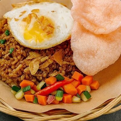 Балийский вок с рисом (Nasi Goreng)